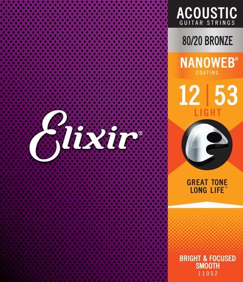 Elixir Elixir Nanoweb #11002 Extra Light 010-047 80/20 Bronze エリクサー コーティング弦 アコギ弦